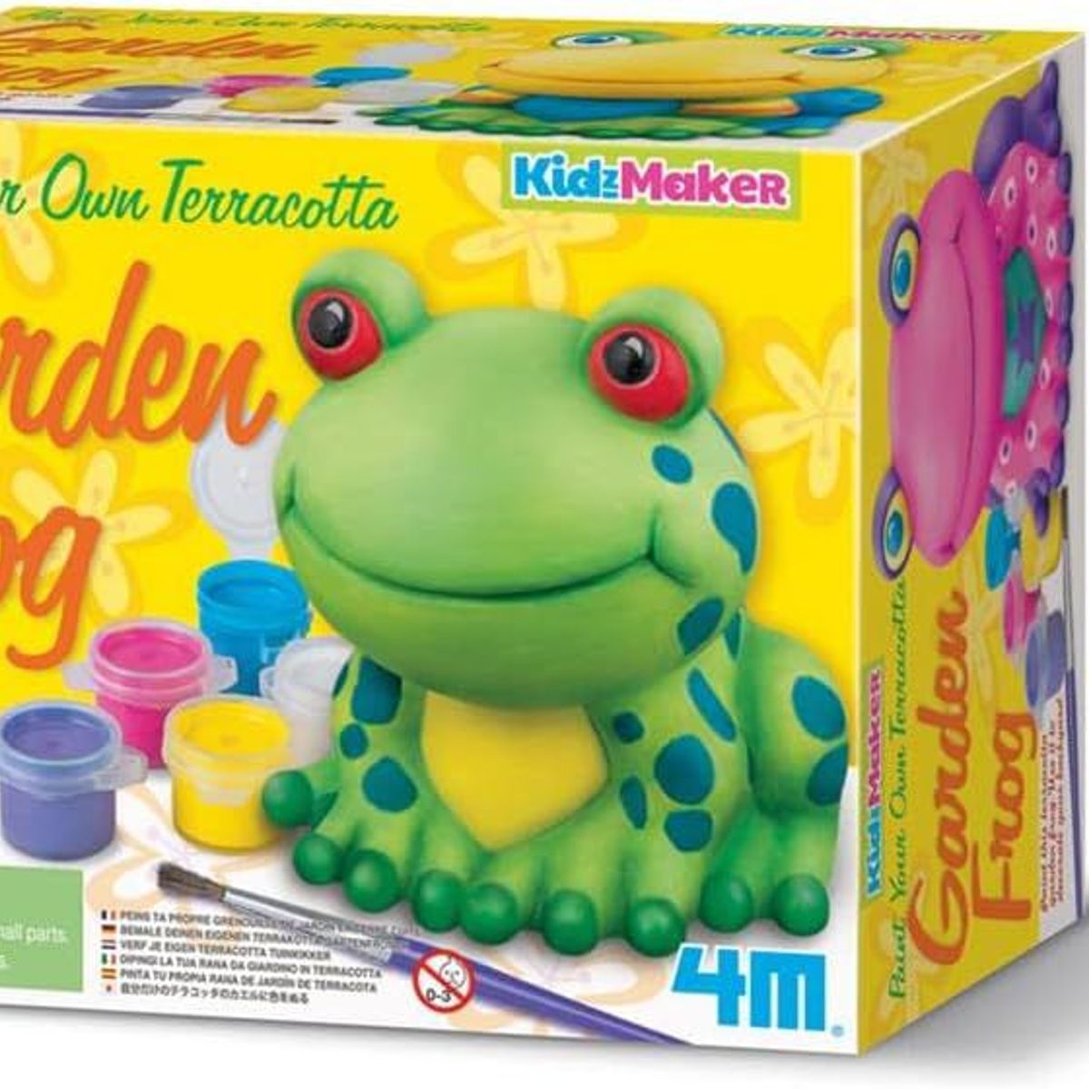 4M - Kit De Arte Pinta Tu Rana De Jardín Manualidades Niños Niñas
