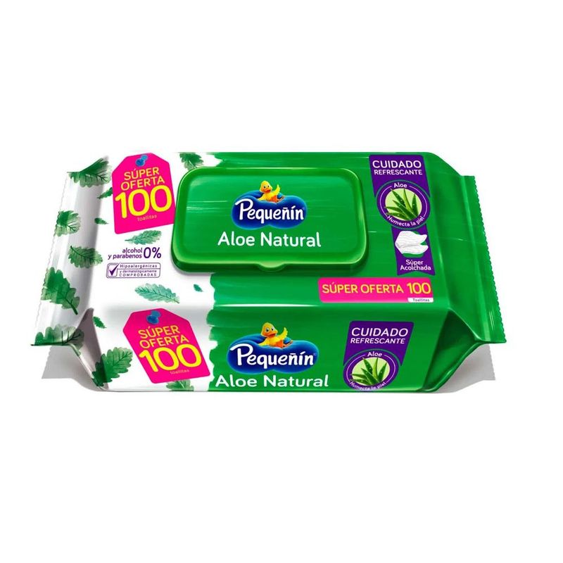 PEQUEÑIN - Toallitas Humedas Pequeñin Aloe Vera 100 Unidades