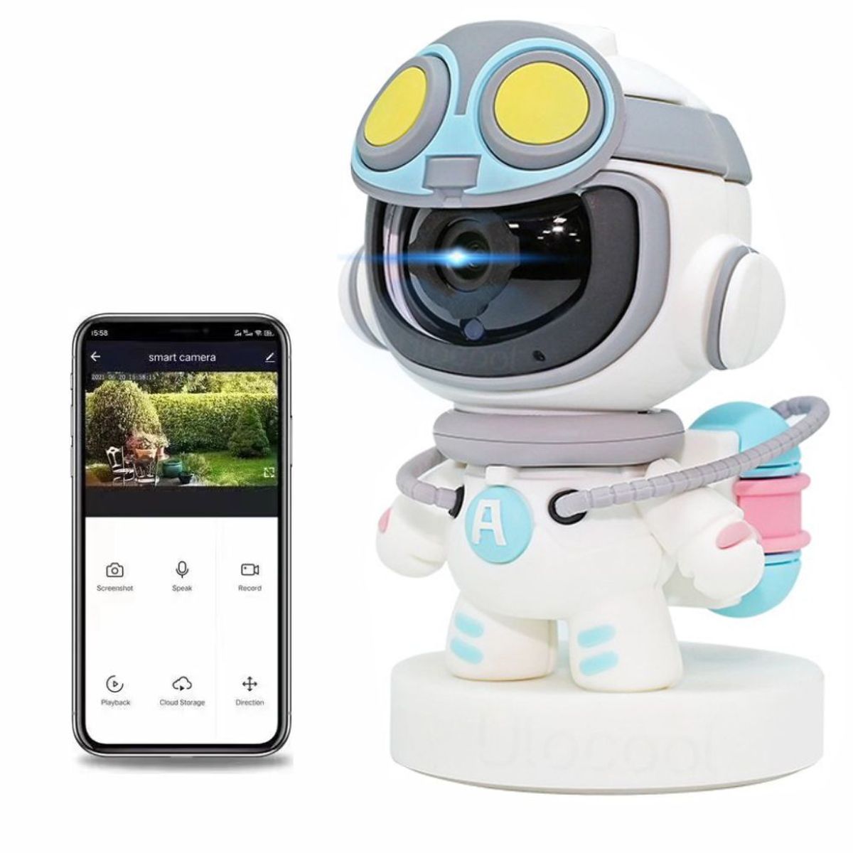 GENERICO - Camara De Seguridad Wifi 5g Astronauta 360° Vision Nocturna