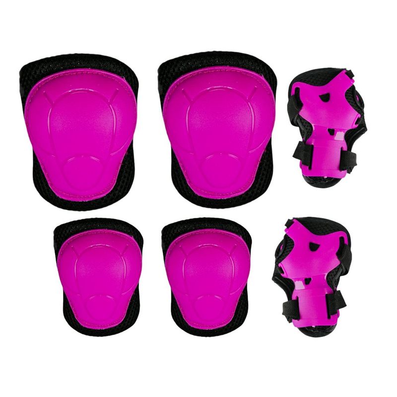 GENERICO - Kit Proteccion Patinaje Rodilleras Coderas Y Guantes Fucsia