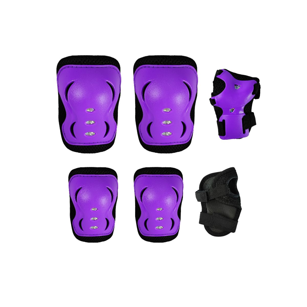 GENERICO - Kit Proteccion Patinaje Rodilleras Coderas Y Guantes Morada