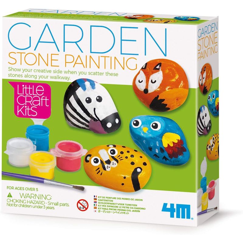 4M - Kit De Arte Para Pintar Piedras Decoración Para Niño Y Niñas