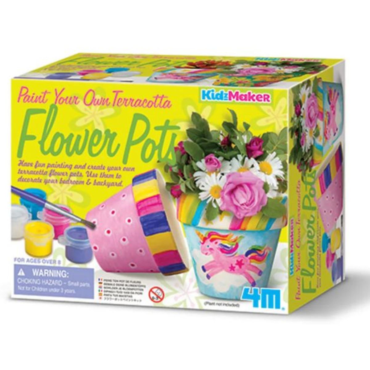 4M - Kit De Arte Pinta Macetas Para Flores Decoración Para Niñas