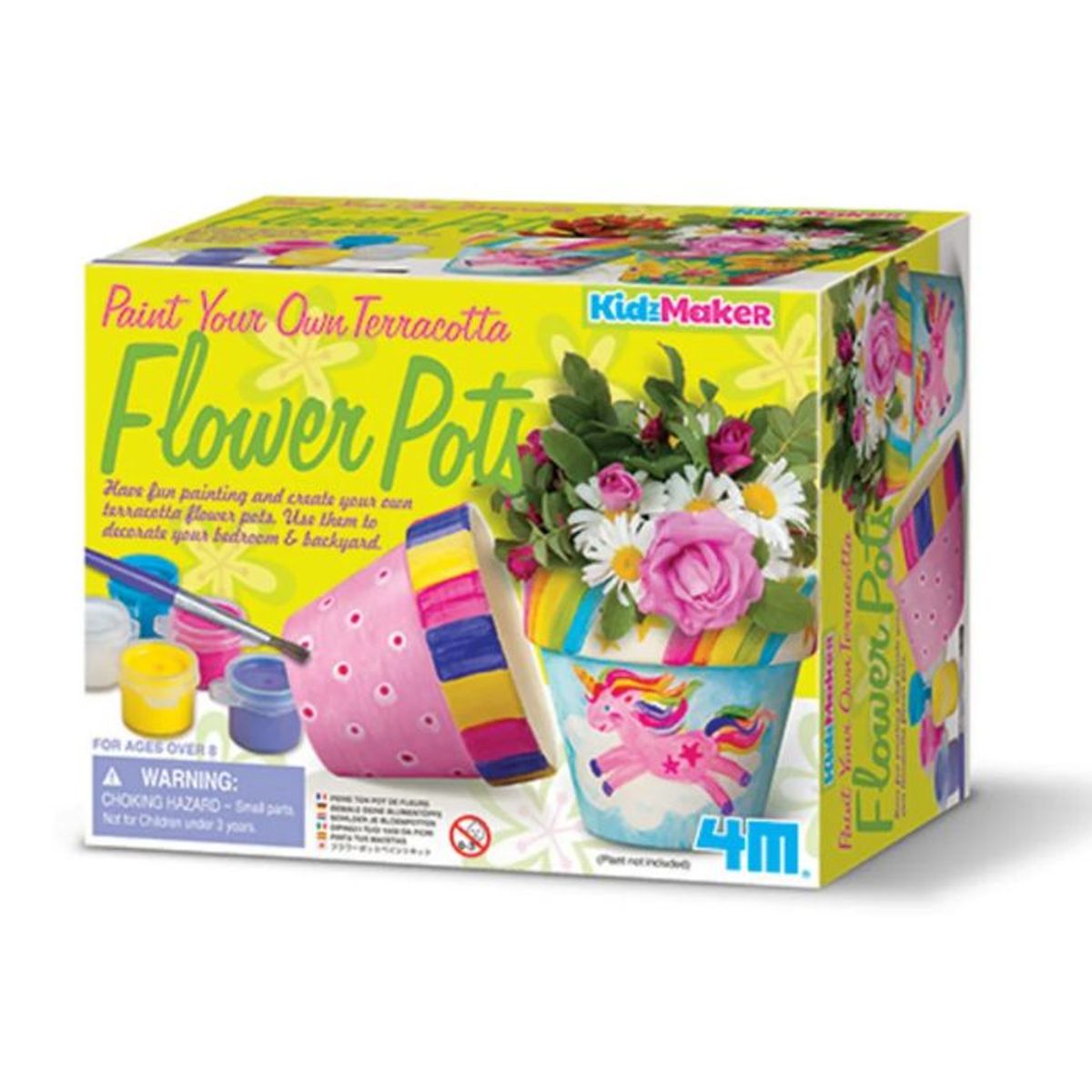 4M - Kit De Arte Pinta Macetas Para Flores Decoración Para Niñas
