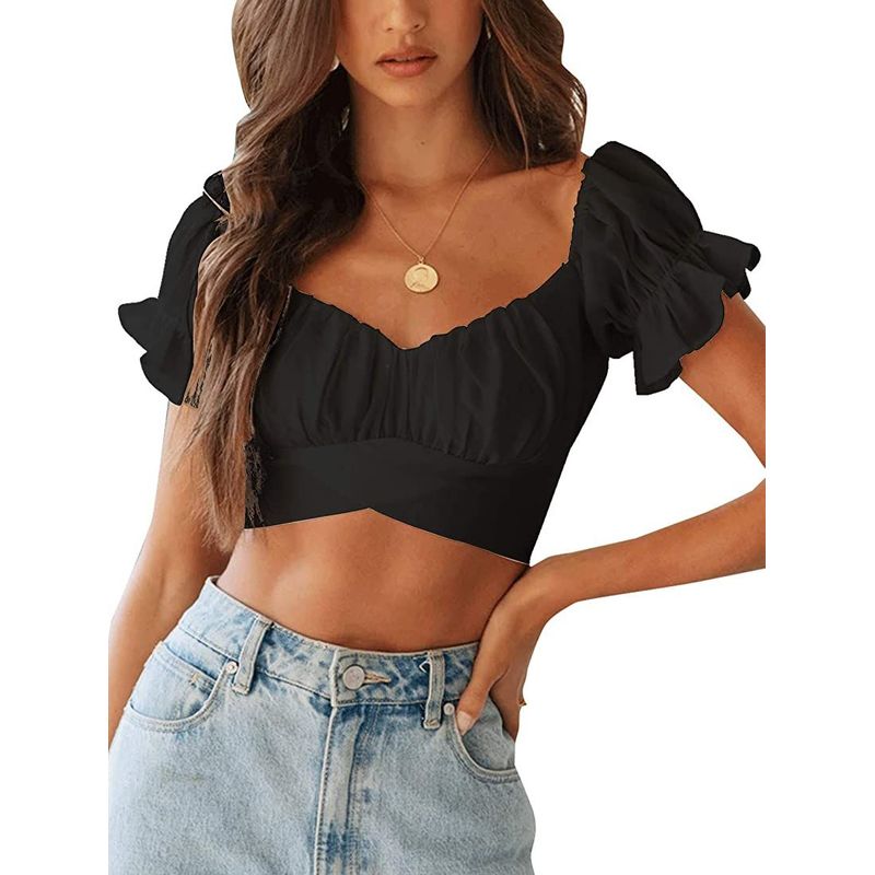 BAPU - Blusa de manga con tira de amarrar