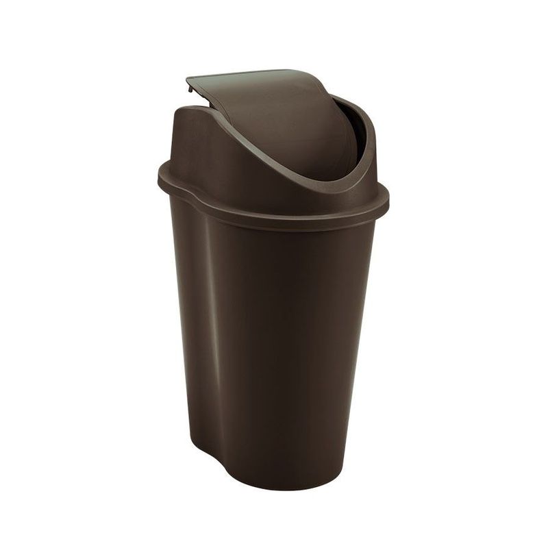 RIMAX - Papelera Style Rimax Tapa Vaiven 10 Litros Wengue