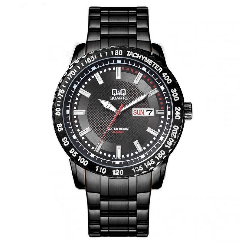 Q&Q - Reloj Q&q Qyq A194-202 Elegante Acero Calendario + Estuche