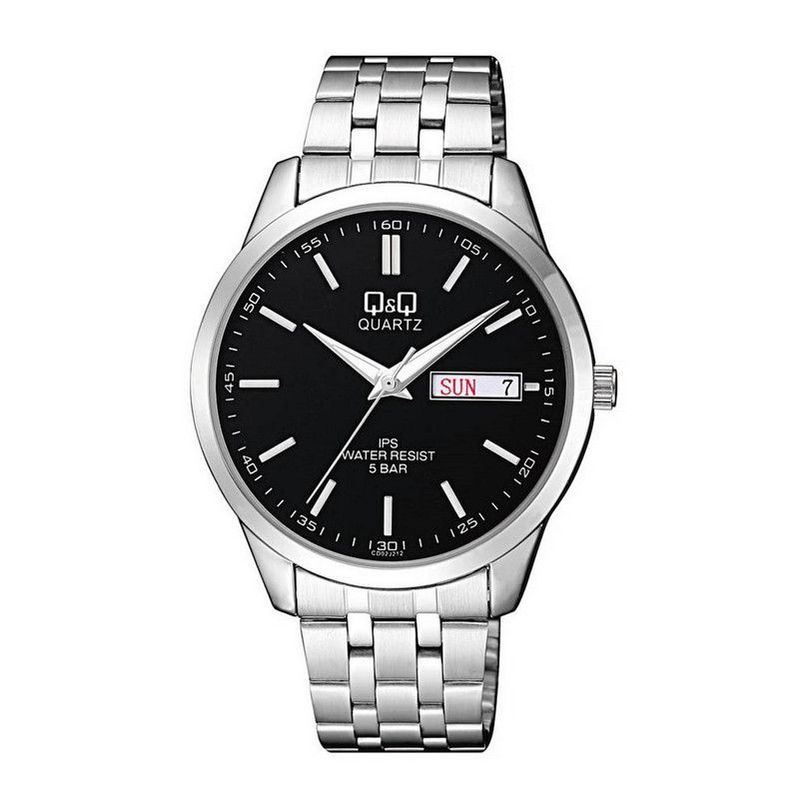Q&Q - Reloj Q&q Qyq Cd02j202 Elegante Acero Calendario + Estuche