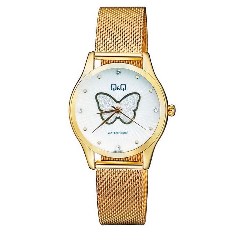 Q&Q - Reloj Q&q Qyq Elegante Mariposa Qz93j001 + Estuche