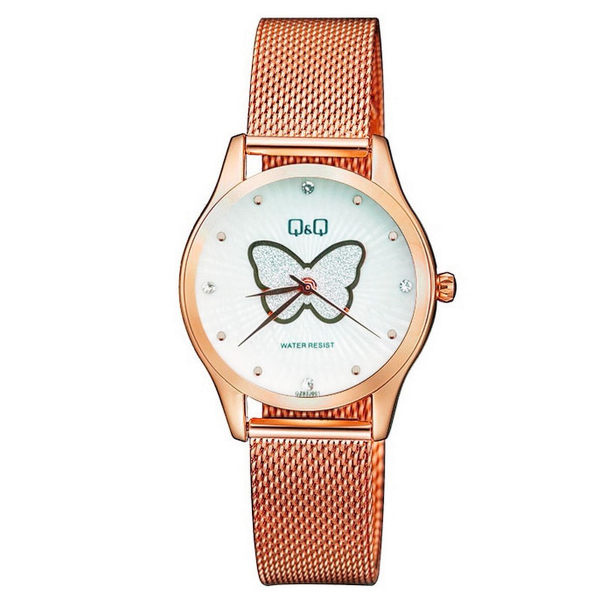 Q&Q - Reloj Q&q Qyq Elegante Mariposa Qz93j001 + Estuche