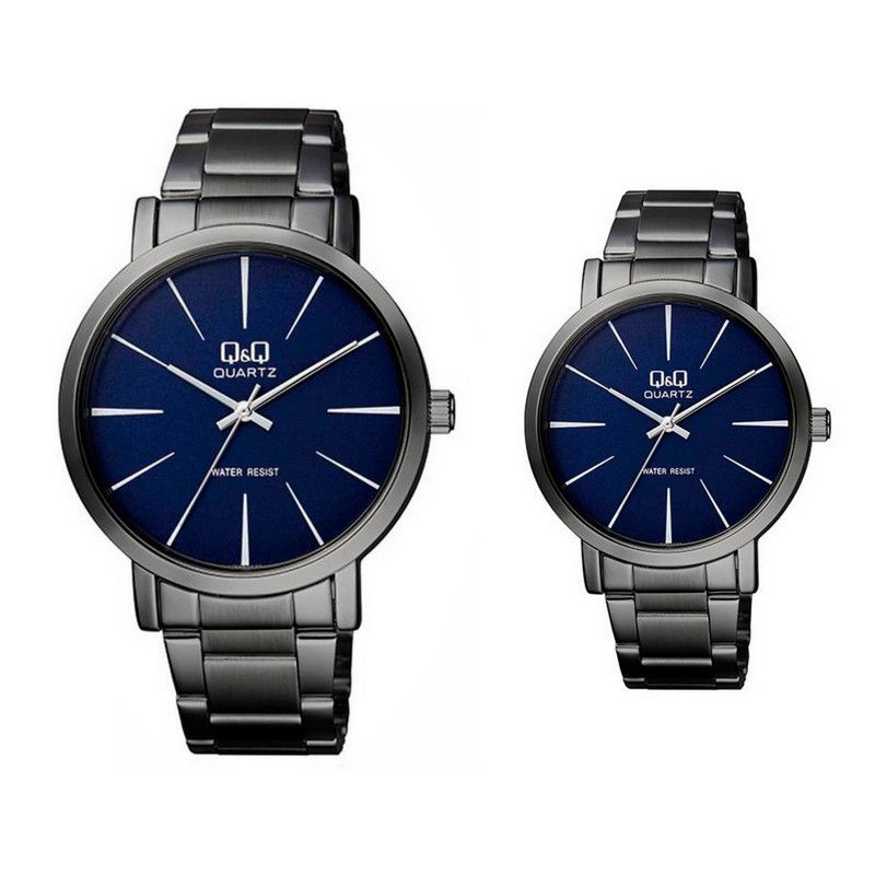 Q&Q - Relojes Pareja Duo Qyq Acero Quartz Q892j422 Acero + Estuche