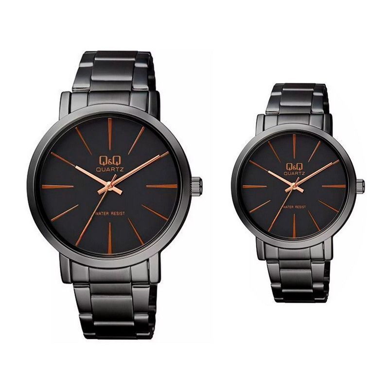 Q&Q - Relojes Pareja Duo Qyq Acero Quartz Q892j422 Acero + Estuche