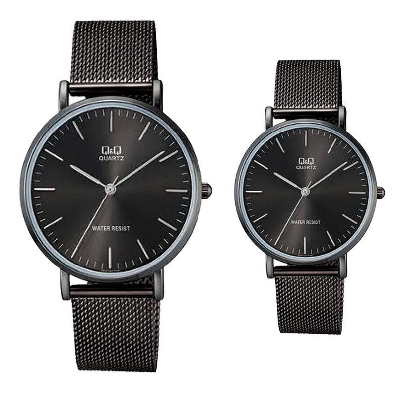 Q&Q - Relojes Pareja Duo Qyq Acero Glamour Q&q Acero + Estuche