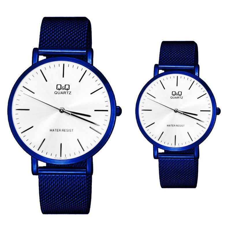 Q&Q - Relojes Pareja Duo Qyq Acero Glamour Q&q Acero + Estuche