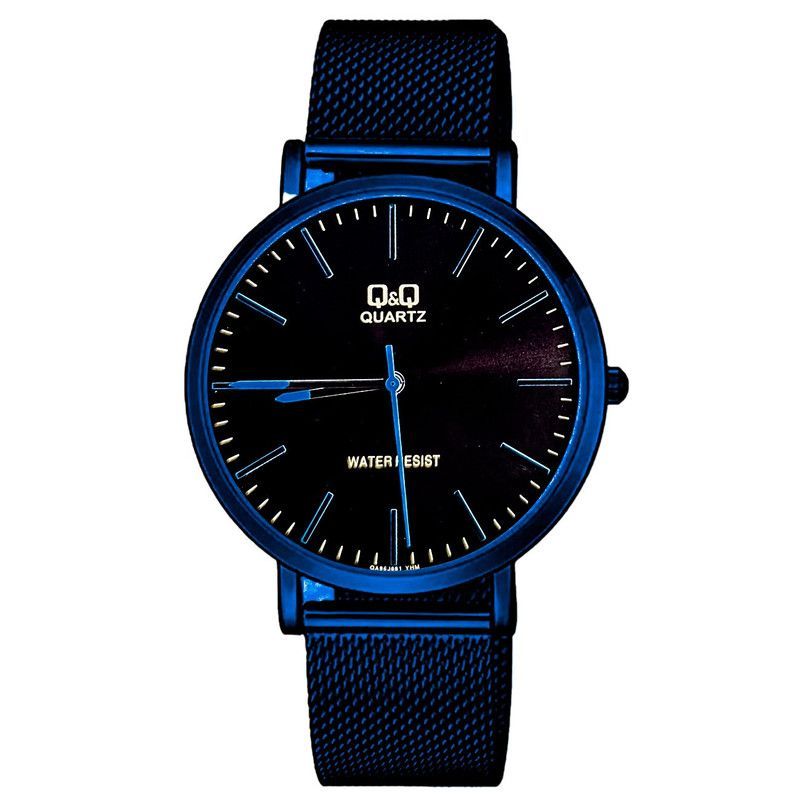 Q&Q - Reloj Q&q Qyq Qa20j001y Elegante Acero + Estuche