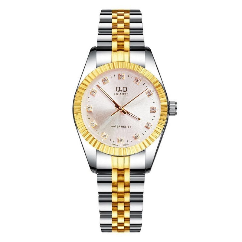 Q&Q - Reloj Q&q Qyq Tipo Rolx Elegante Acero Unisex + Estuche