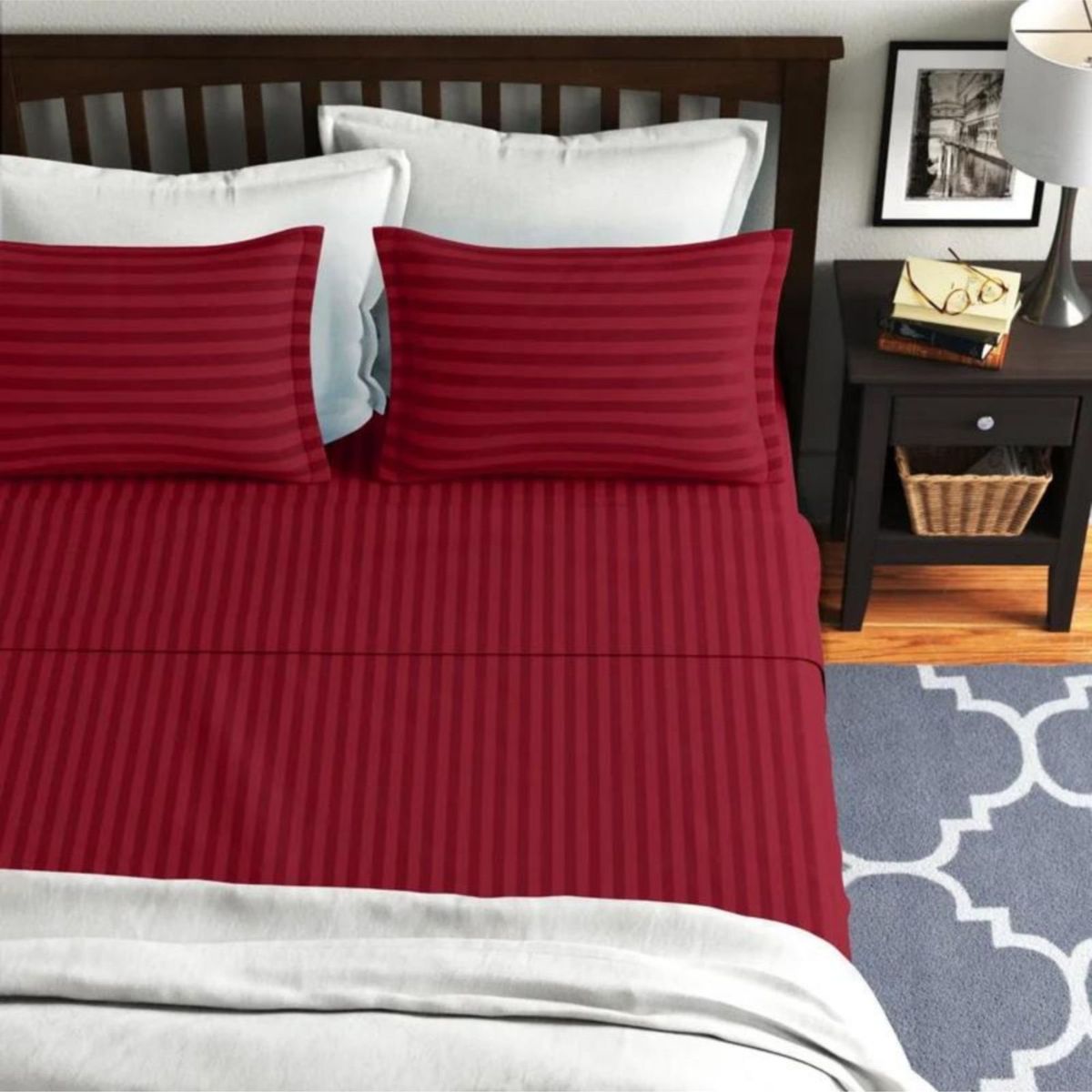 EKONOMODO COLOMBIA - Sabanas Hoteleras Luxury Rojo 300 Hilos Queen (1,60X1,90)