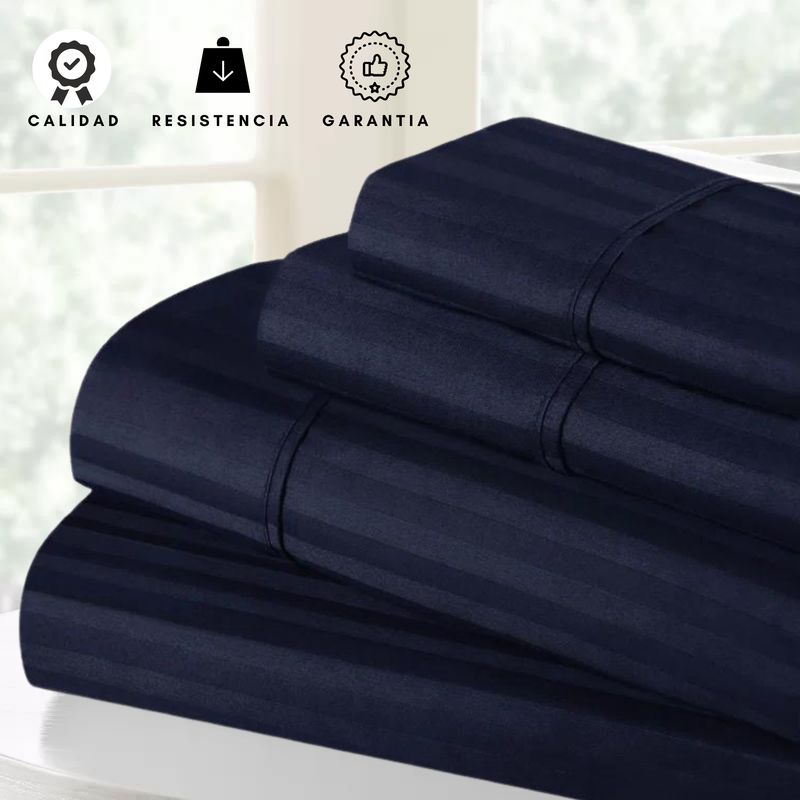 EKONOMODO COLOMBIA - Sabanas Hoteleras Luxury azul 300 Hilos Queen (1,60x1,90)