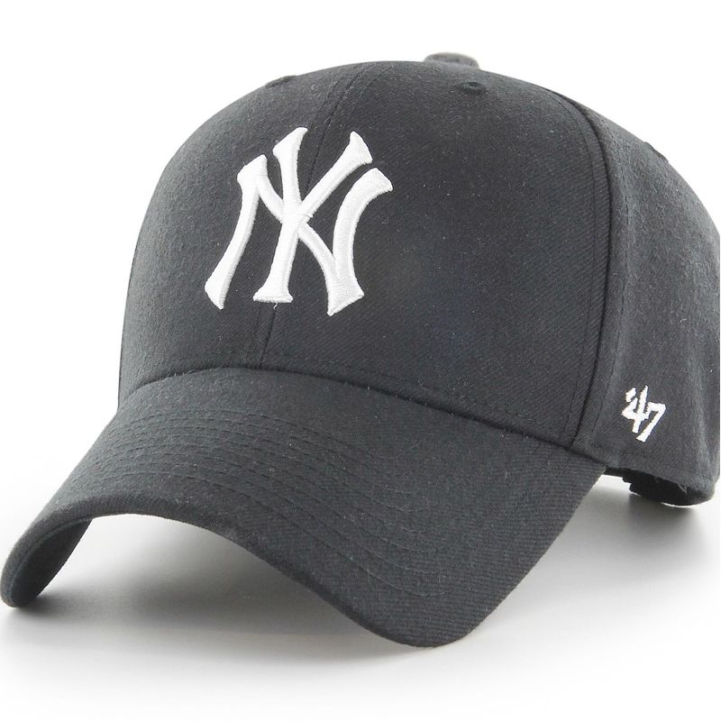 GOORIN BROS - Gorra 47 MVP NY  Black/White- Cierre snapback.