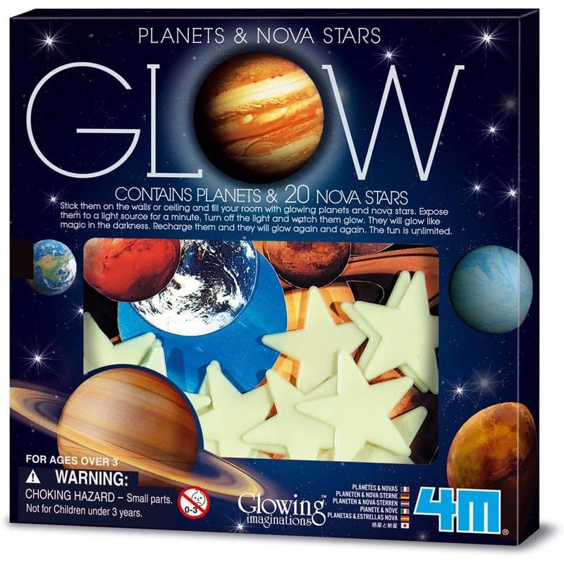 4M - Set Planetas Y Estrellas Brillan En La Oscuridad Niños Niñas