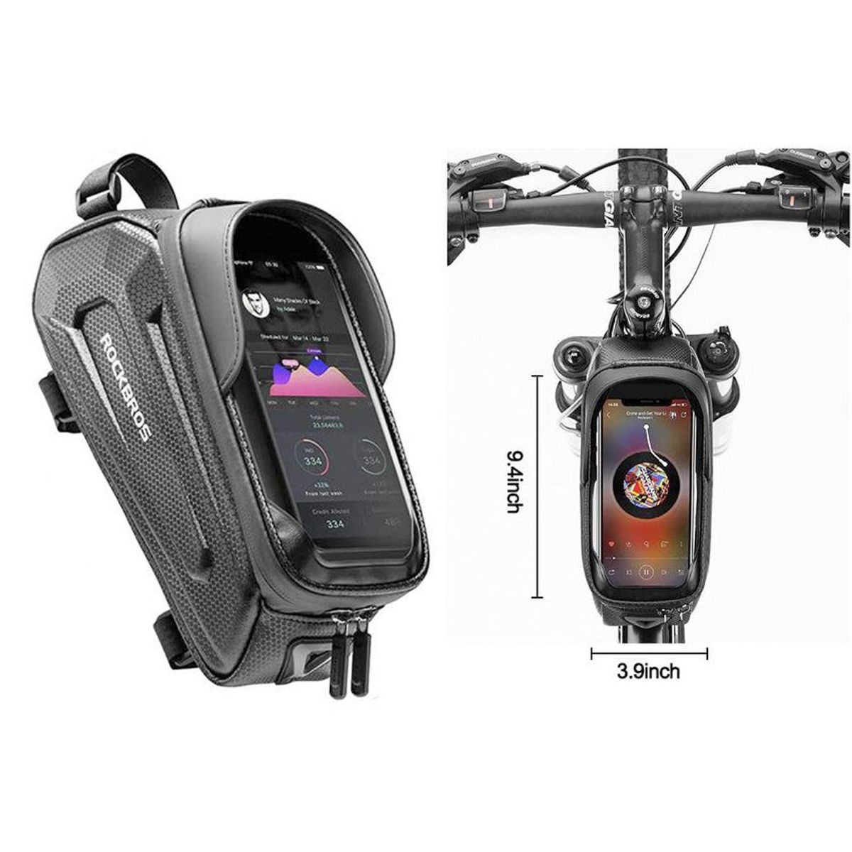 ROCKBROS - Bolso alforja sillín bicicleta rockbros b68 - negro