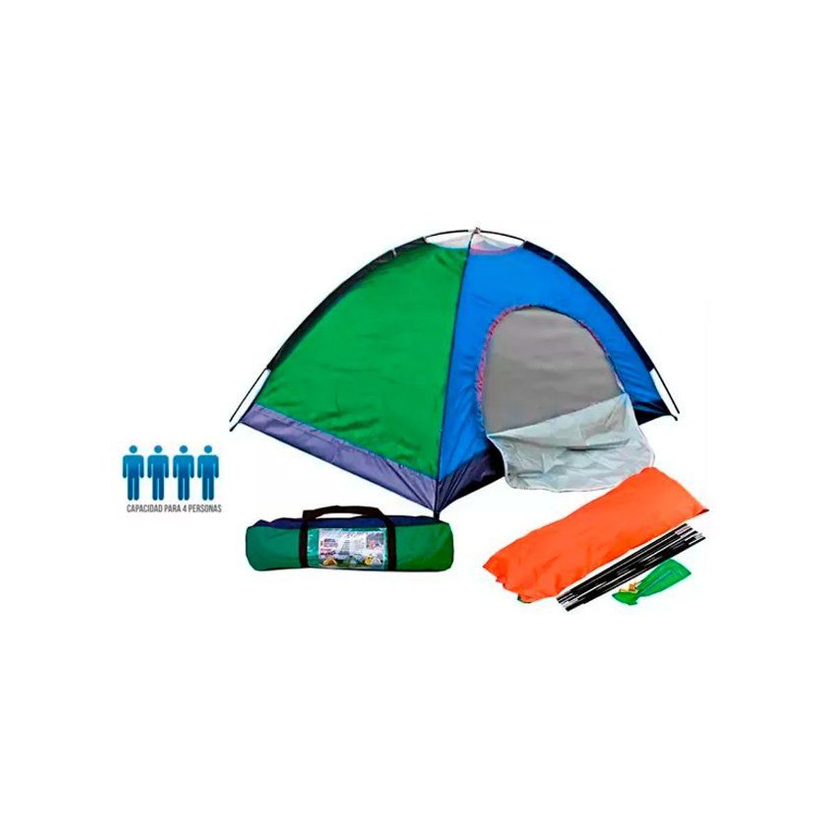 GENERICO - Camping para 4 personas - multicolor