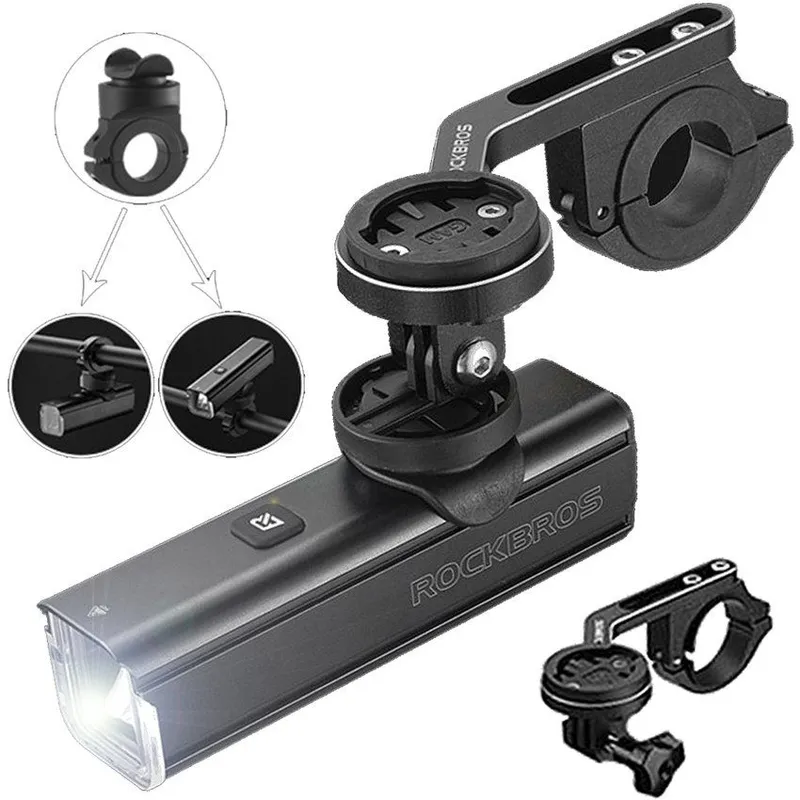 ROCKBROS - Luz rockbros rhl-1000 lumen ciclismo  soporte gps camara