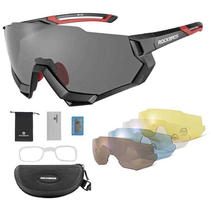 ROCKBROS - Gafas rockbros polarizadas 10131 5 lentes ciclismo