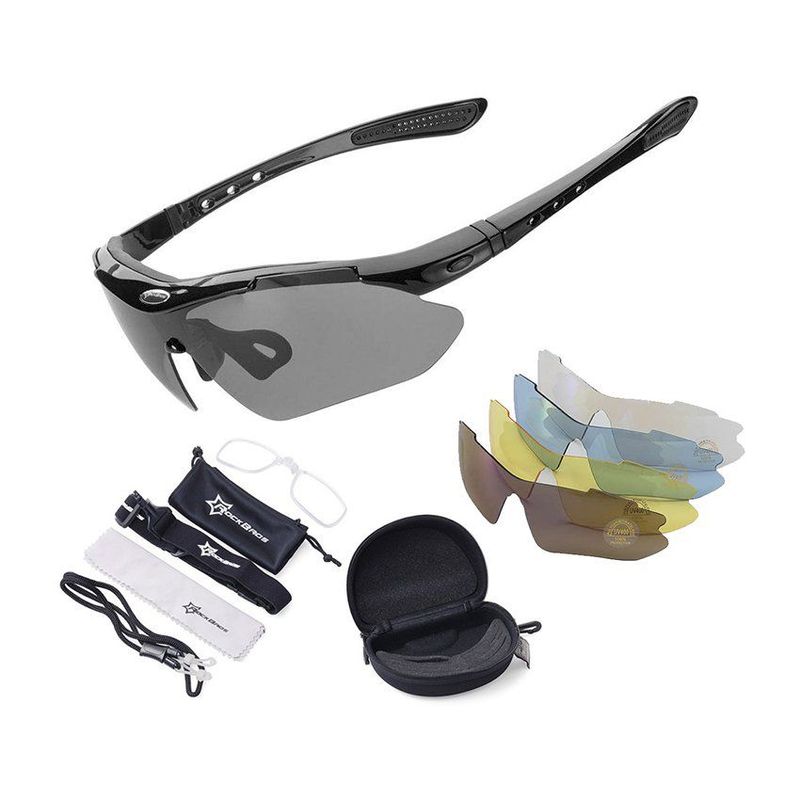 ROCKBROS - Gafas rockbros 5 lentes intercambiables negras