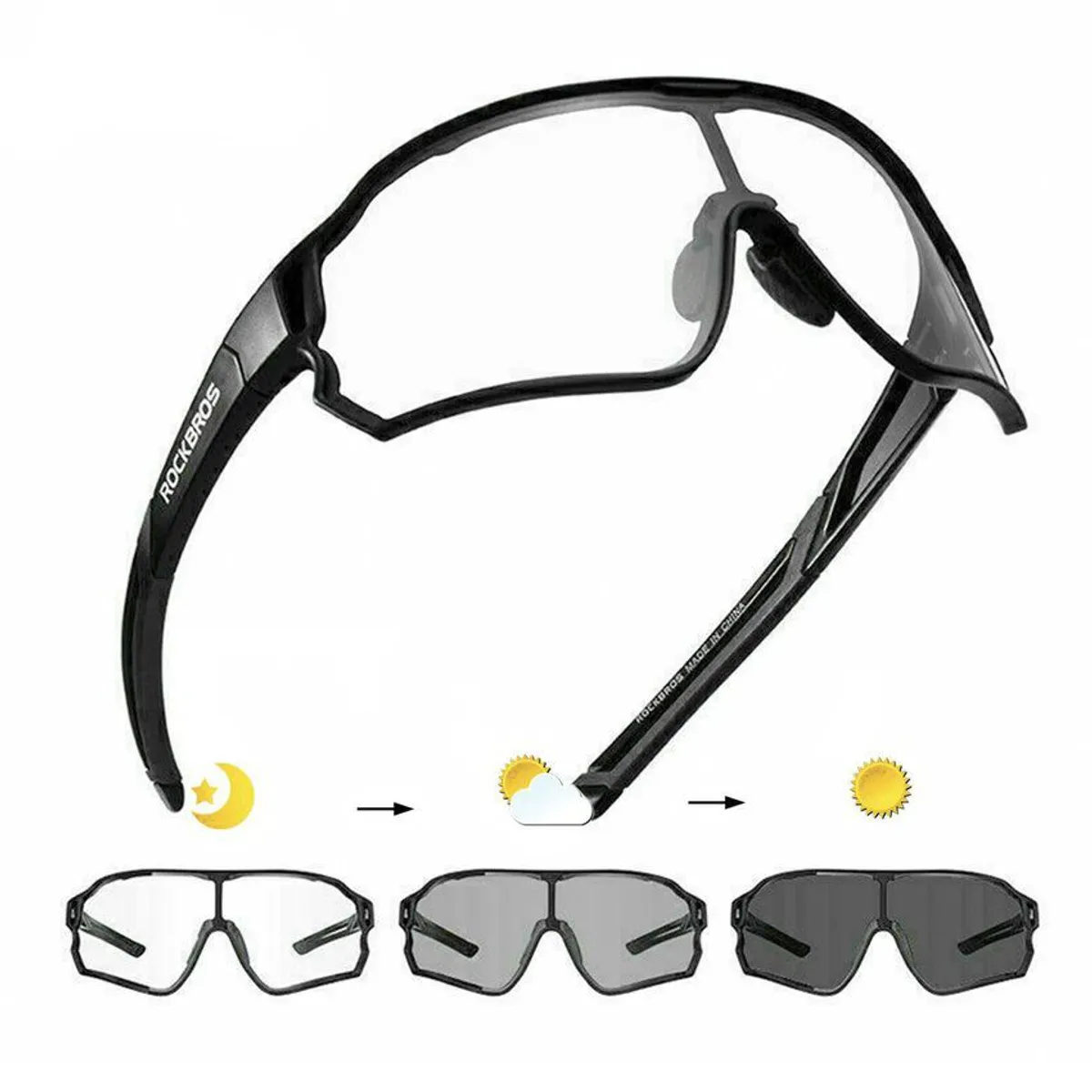 ROCKBROS - Gafas fotocromáticas rockbros 10139 - negras