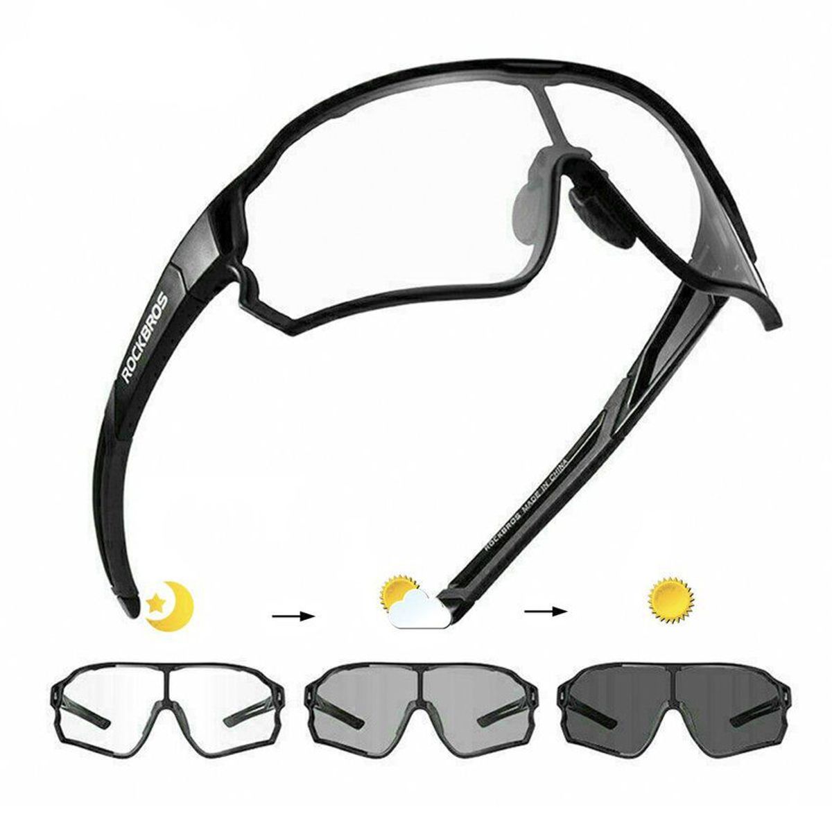 ROCKBROS - Gafas fotocromáticas rockbros 10139 - negras