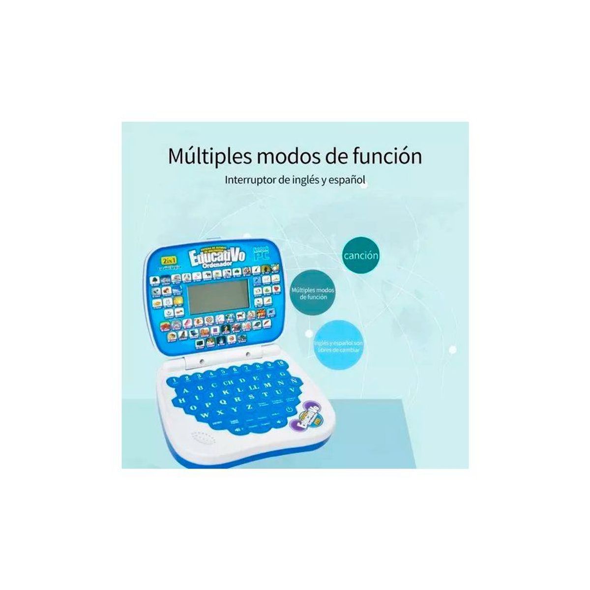 GENERICO - Computadora portátil mini juguete infantil - azul