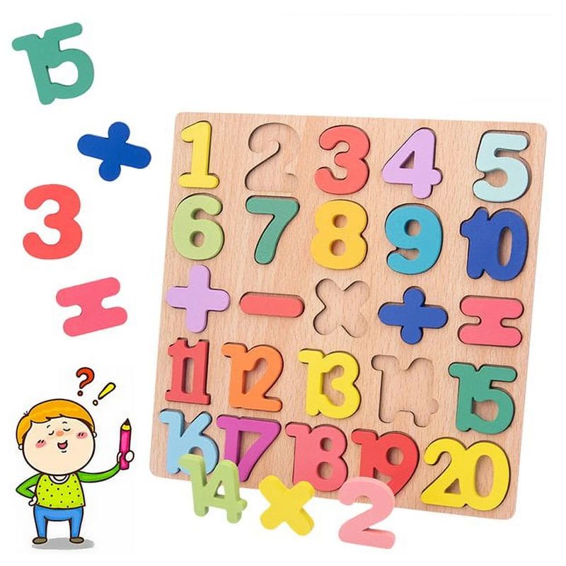 GENERICO - Juguete didactico tabla encajar abc y numeros - multicolor