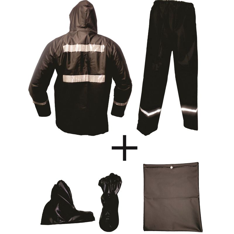 GENERICO - Impermeable Moto 4 Piezas ImpermeablesSDC Calibre 18 – Negro. Talla: M