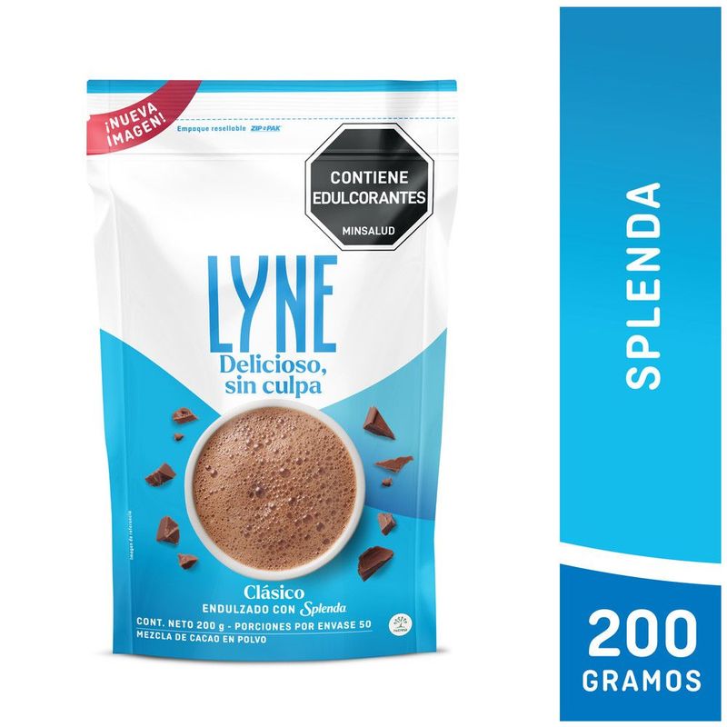 LYNE - Chocolate Lyne endulzado con Splenda x 200 gr