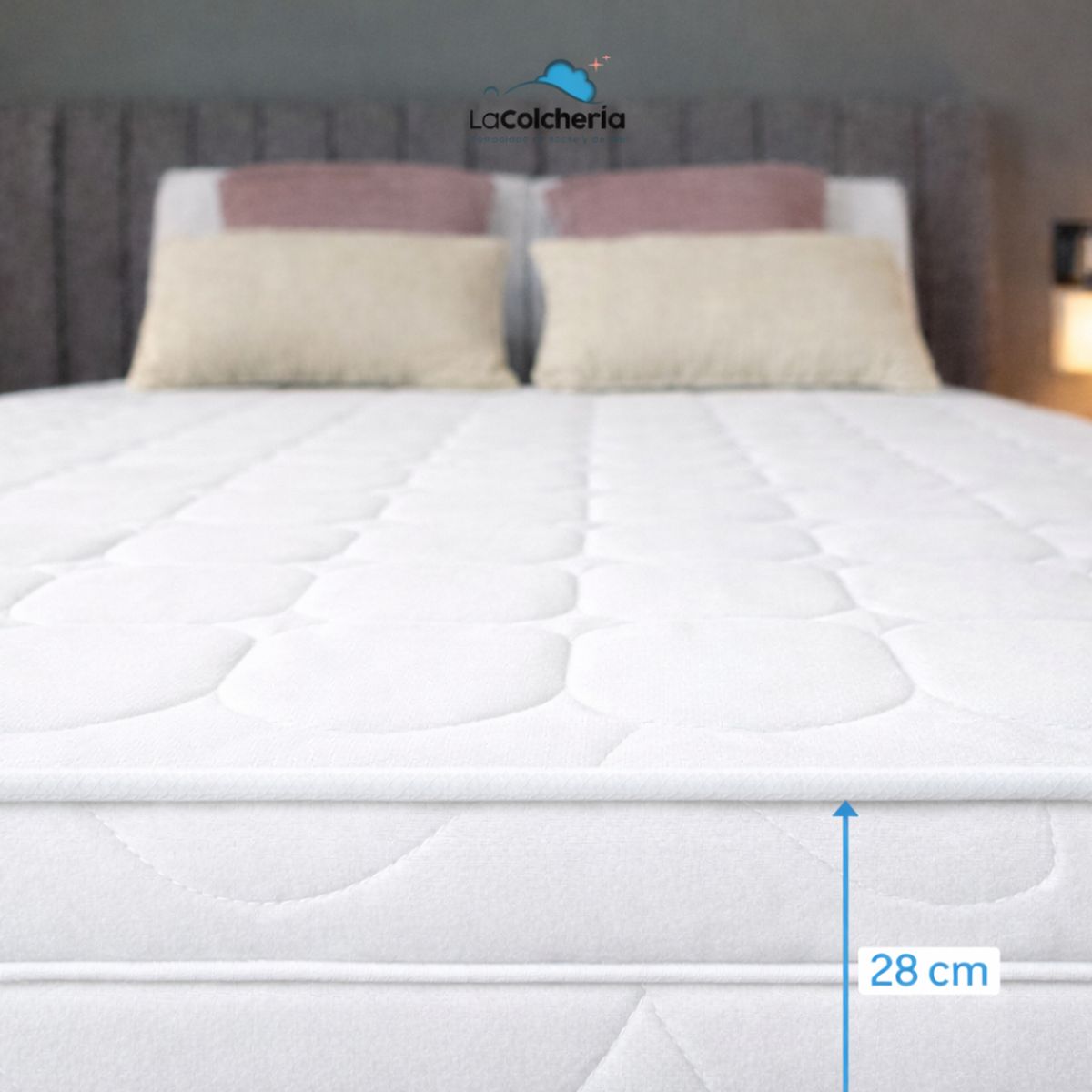 GENERICO - COLCHÓN PILLOW IDEAL SEMIORTOPEDICO 1,60x1,90cm