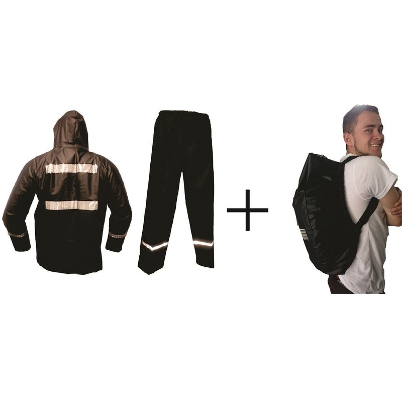 GENERICO - Combo Impermeable Moto 2 Piezas + Forro Maleta + Obsequios Talla: L