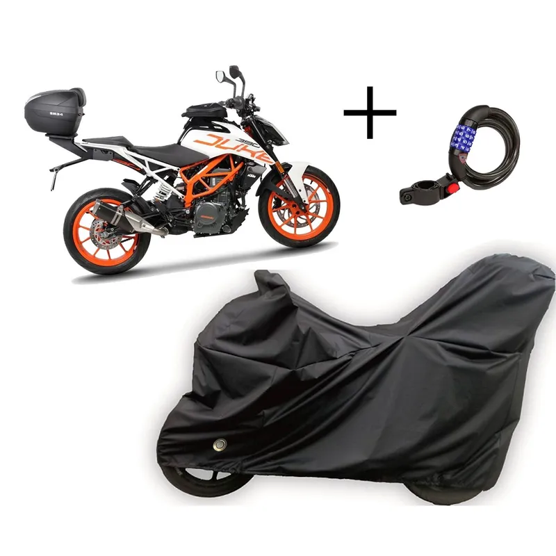 GENERICO - Pijama Carpa Moto Ktm Duke200 Con Baúl Argollas + Candado