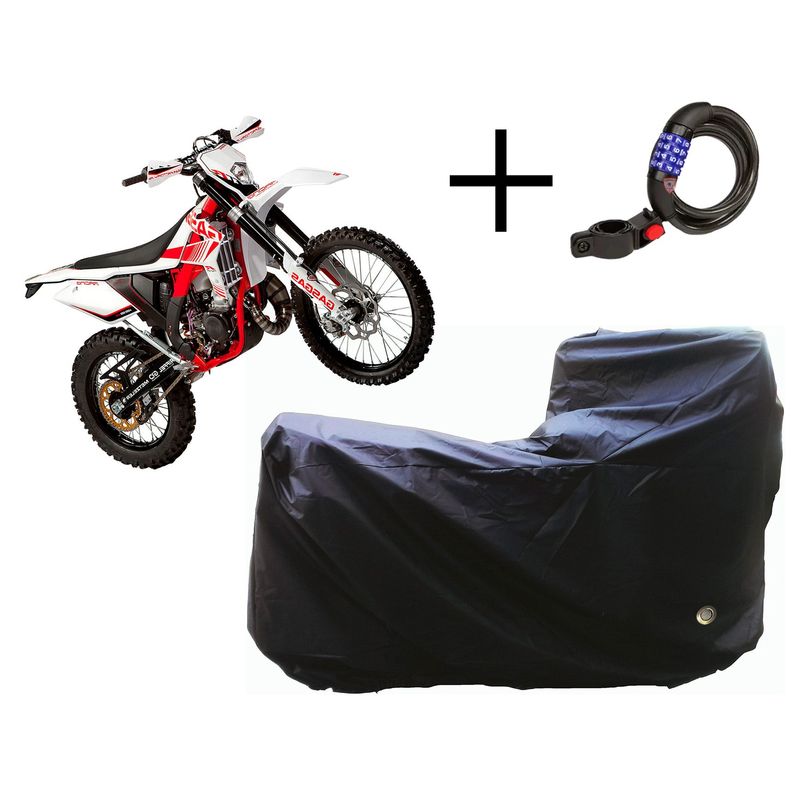 GENERICO - Pijama Carpa Moto Argollas Enduro Impermeable + Candado Sdc