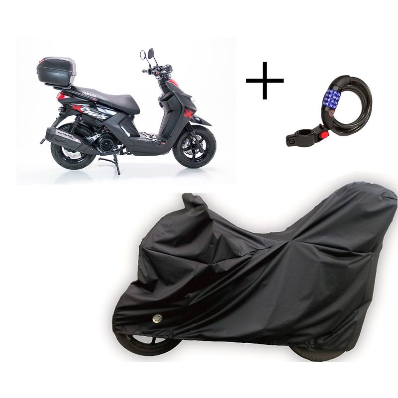 GENERICO - Pijama Carpa Moto Yamaha Bws Baúl Argollas + Candado Sdc