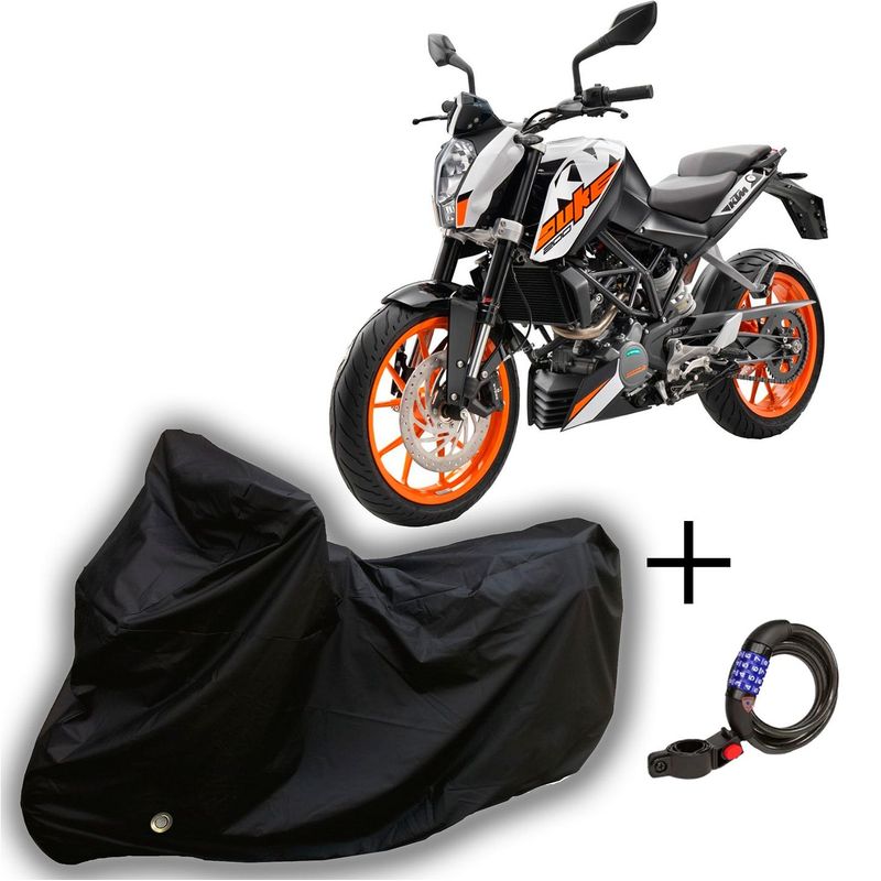 GENERICO - Pijama Carpa Moto Ktm Duke200 Impermeable Argollas + Candado