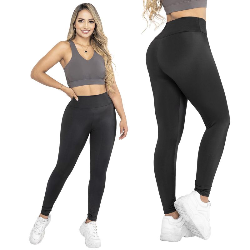 THIN & HAPPY - Leggins deportivos tiro alto control de abdomen licra larga.