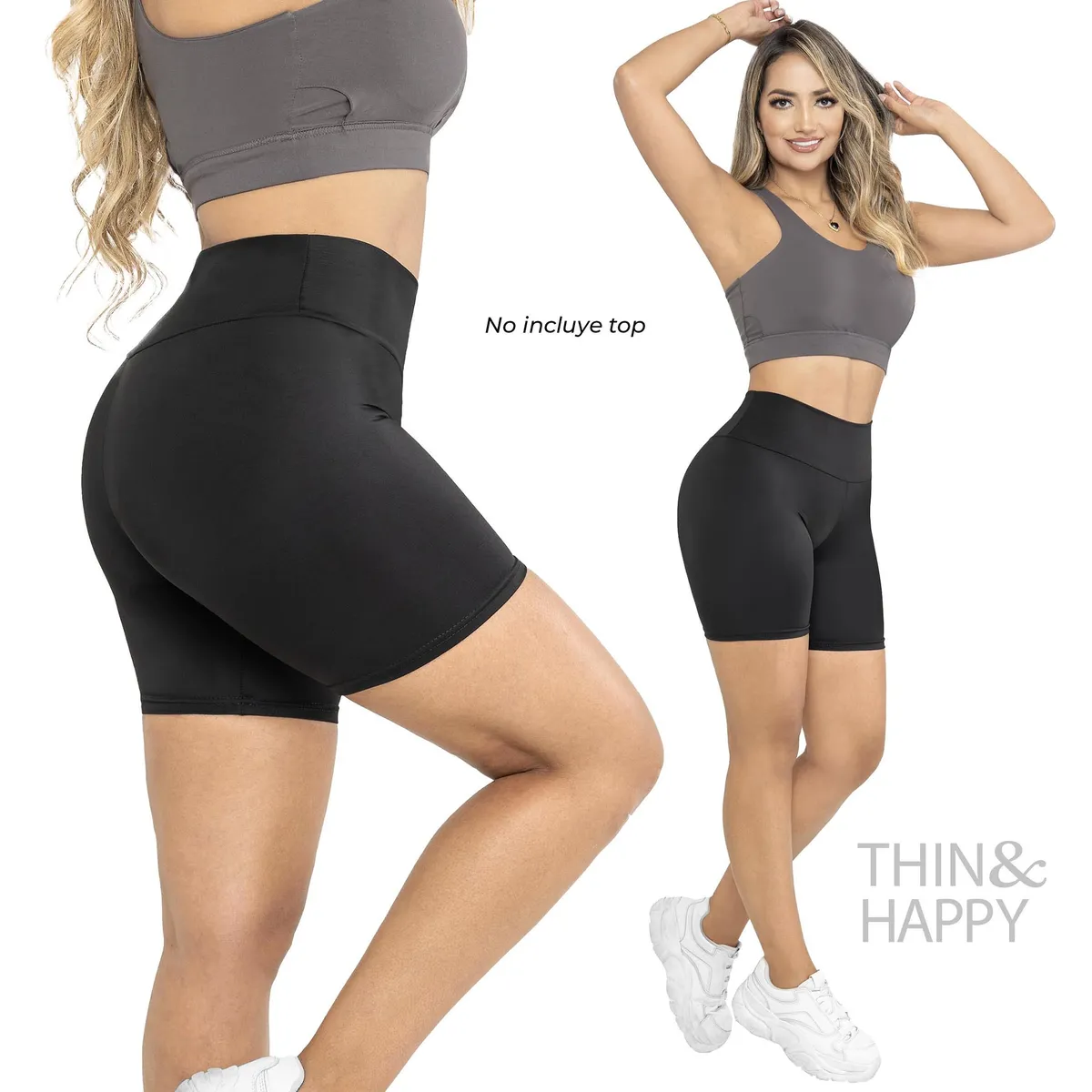 THIN & HAPPY - Biker Short deportivo mujer corto licra deportiva running