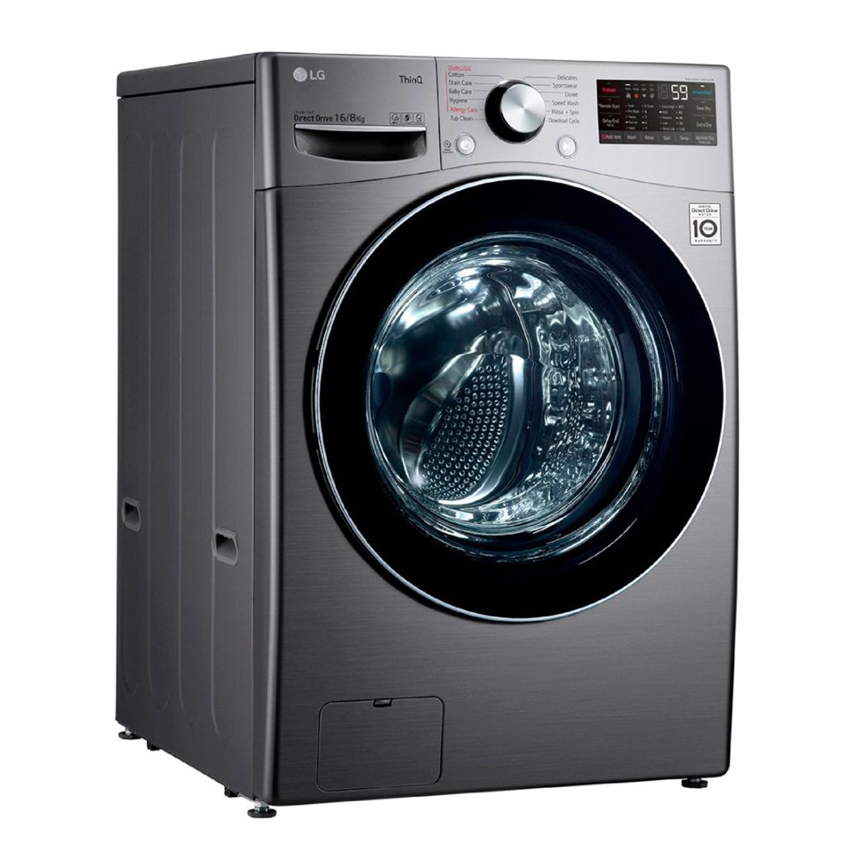 LG - Lavadora Secadora LG Carga Frontal 16Kg35Lbs WD16EG2S6 Gris