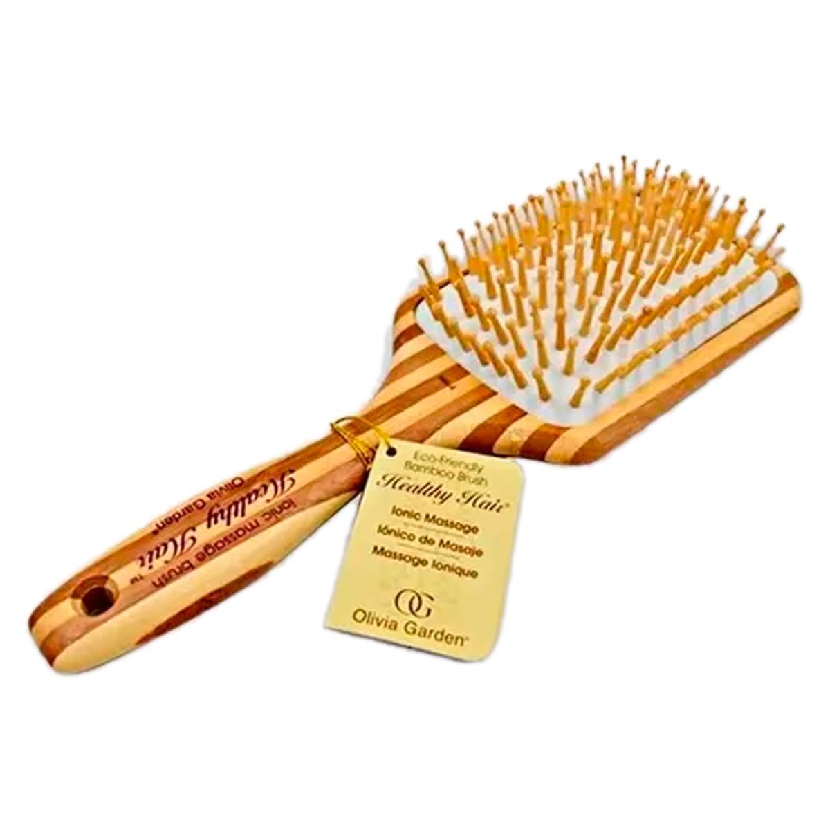 VITTORIA - Cepillo madera olivia garden bambu desenredar cabello peine