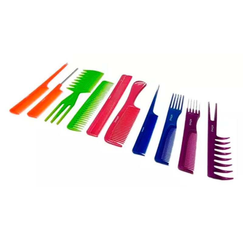 VITTORIA - Kit de peinillas para barbería peluquería negra profesional