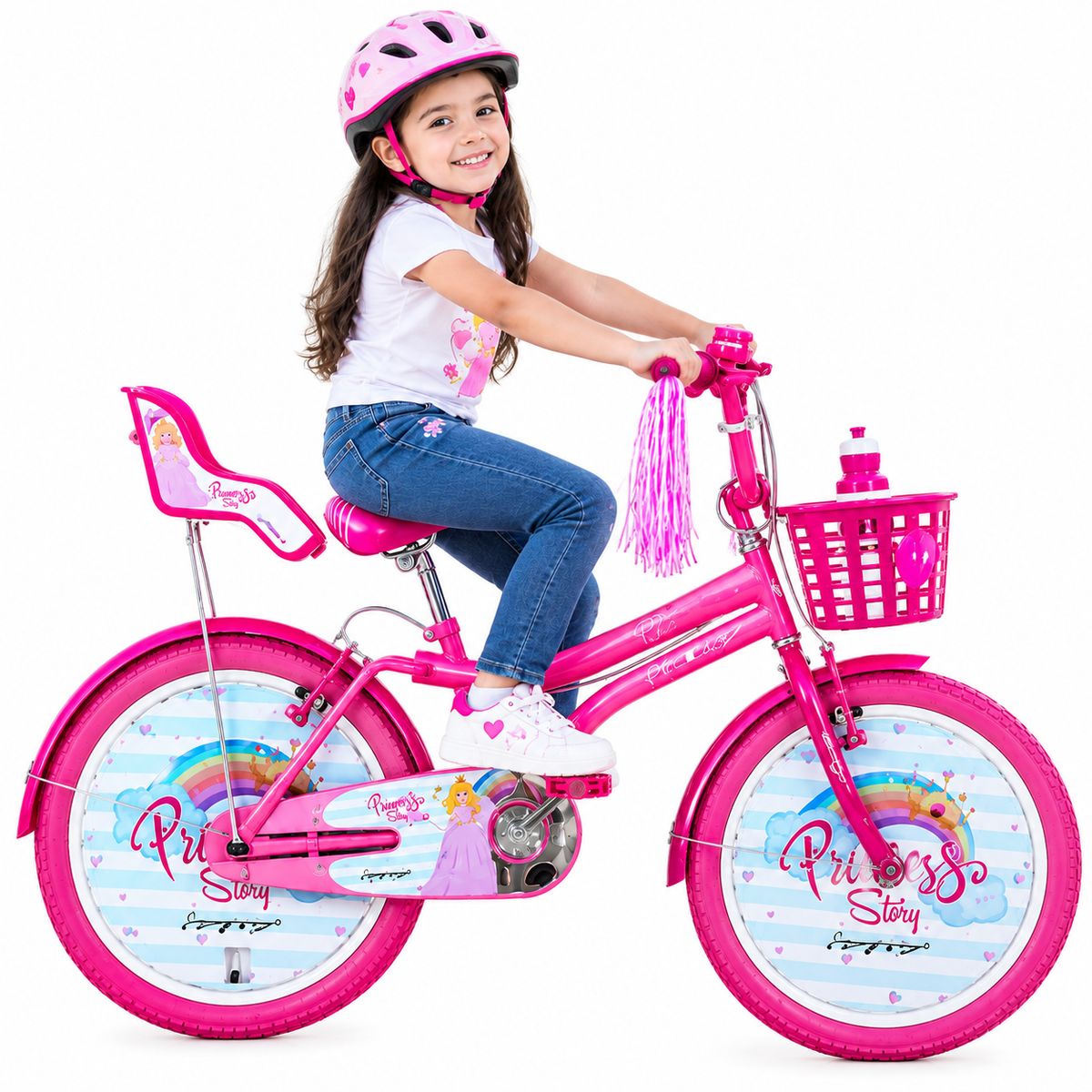 GW - Bicicleta Infantil GW Princess Rin 20 Pulgadas Rosado