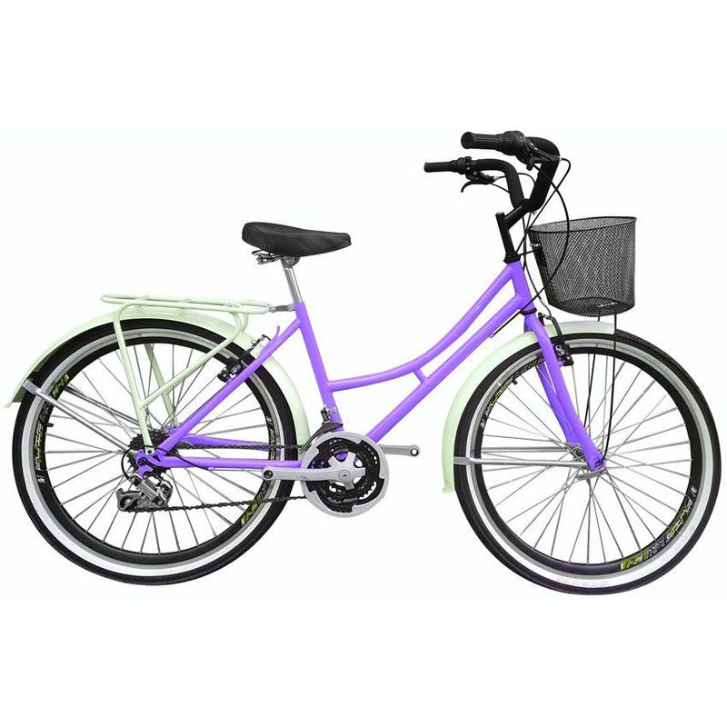 SFORZO - Bicicleta Playera Rin 26 18 Cambios Morado