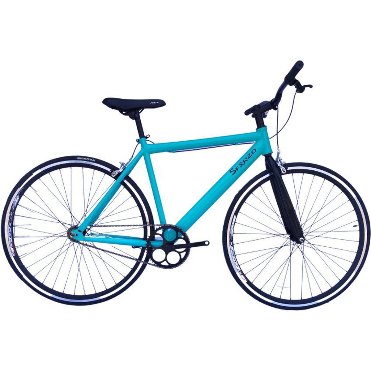 SFORZO - Bicicleta urbana fixed rin 700 - aguamarina Talla S