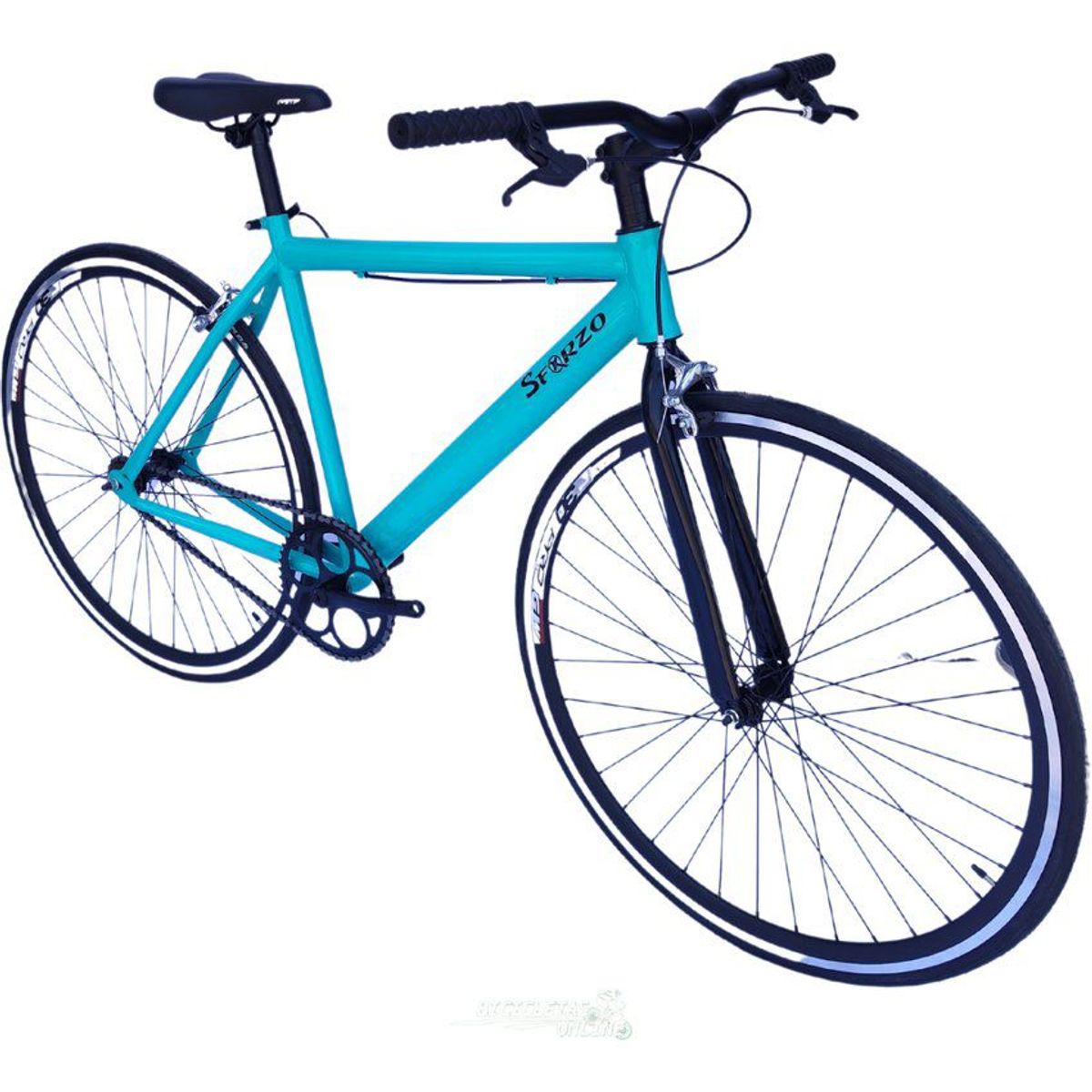 SFORZO - Bicicleta urbana fixed rin 700 - aguamarina Talla S